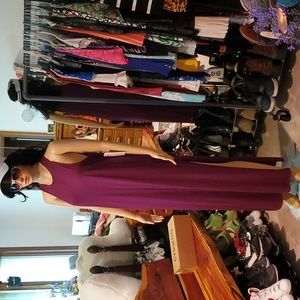 Athleta Destination Maxi Dress New sz small, color purple